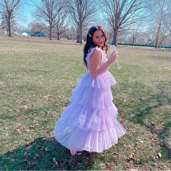 Dresses & Skirts - Purple Ruffle Maxi Dress